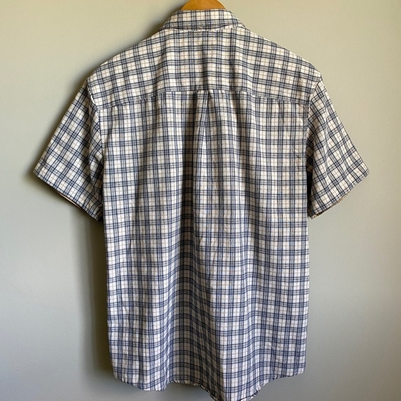 London Prodigy Men's Short Sleeve Button Up Shirt Size Large Inner Collar‎ Trim - Picture 6 of 12